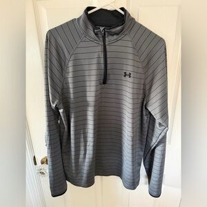 Under Armour All Seasons GearCharcoal Pinstripe Quarter-Zip Performance Pullover
